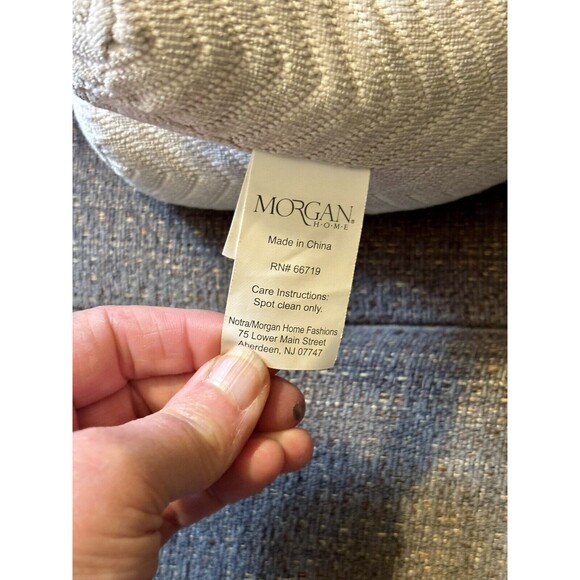 Grey Herringbone Striped Dog Stuffed Weighted Door Stop Begging New Tag Morgan - Picture 7 of 9